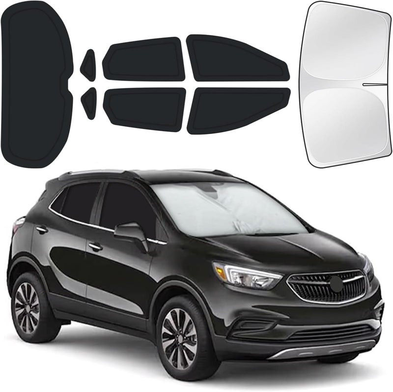 JASVIC for Buick Encore 2013-2022 Car Window Shades, 8pcs Privacy Sun Shade Set for Front Windshield Side and Rear Windows, Full Window Covers Keeps Vehicle Cool for Camping Napping - Image 1